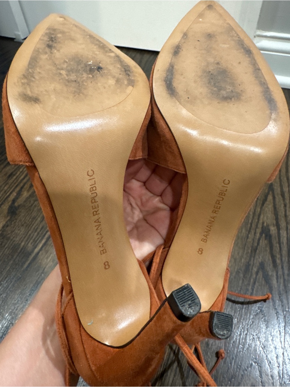 Banana Republic Leather Lace Up Heels (8) - Picture 6 of 6